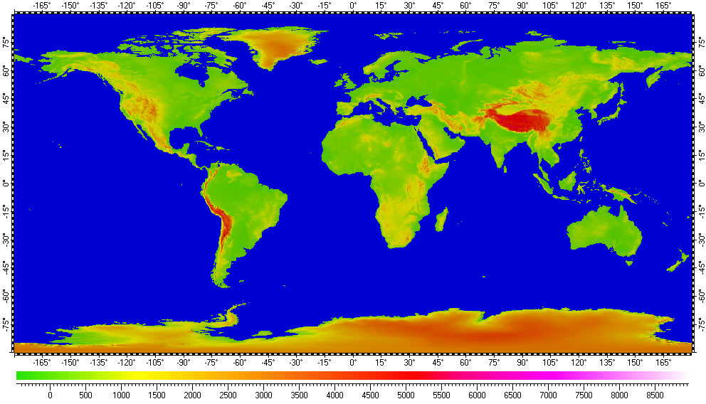 Low resolution DEM of Earth