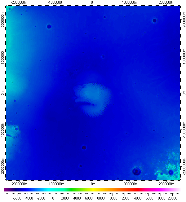 DEM of North Pole of Mars with multiple resolutions