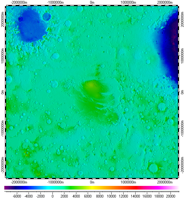 DEM of South Pole of Mars with multiple resolutions