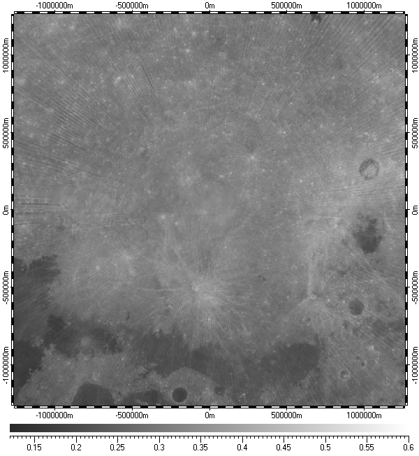 Albedo of North Pole of Moon with resolution 1000m