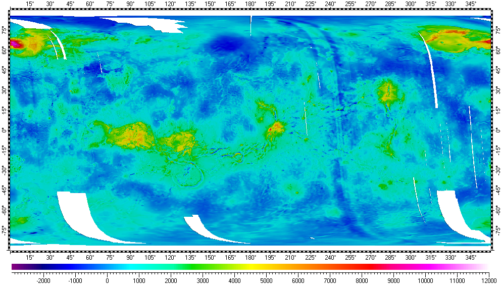 DEM of Venus with resolution 45/1024°