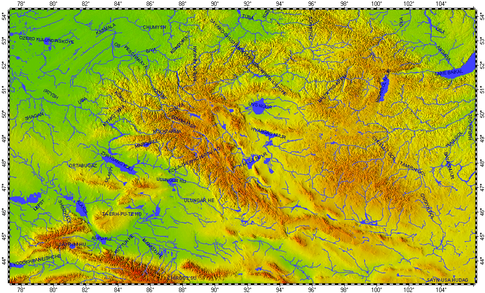 Altai Montains, topography
