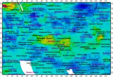 Aphrodite Terra on Venus, topography