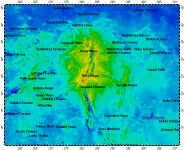 Beta Regio on Venus, topography