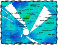 Lada Terra on South Pole of Venus, topography