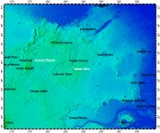 Tempe Terra on Mars, topography