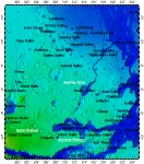 Xanthe Terra on Mars, topography